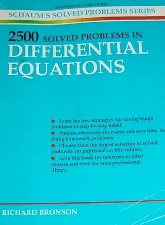 2500 solved problems in differential equations 1st edition richard bronson 007007979x, 978-0070079793