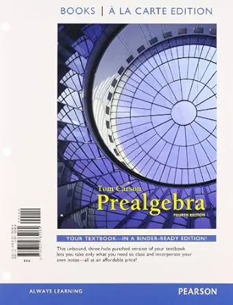 prealgebra books a la   plus new mylab math with pearson etext access card package 1st edition tom carson