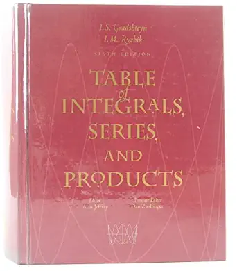 table of integrals series and products 1st edition i s gradshteyn ,i m ryzhik ,alan jeffrey ,daniel