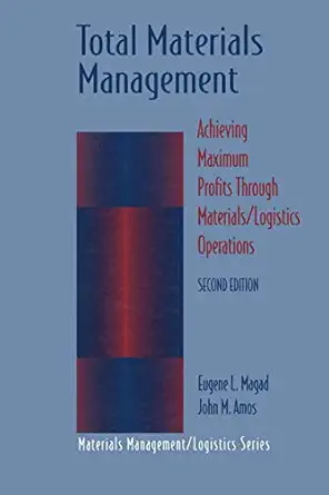 total materials management achieving maximum profits through materials/logistics operations 1st edition