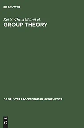 group theory proceedings of the singapore group theory conference held at the national university of