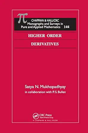 higher order derivatives 1st edition satya mukhopadhyay 0367381745, 978-0367381745