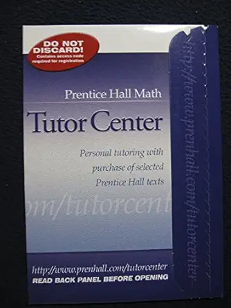 prentice hall math tutor center 1st edition jeffrey pearson 0130646040, 978-0130646040