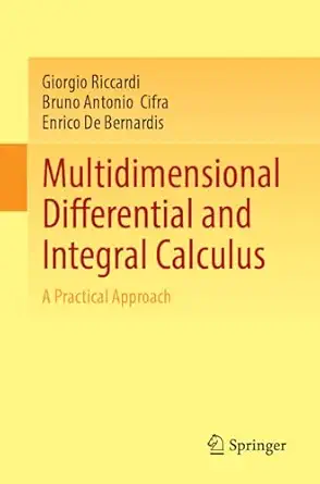 multidimensional differential and integral calculus a practical approach 1st edition giorgio riccardi ,bruno
