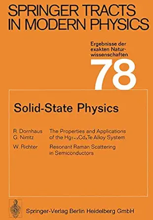 solid state physics 1st edition r dornhaus ,g nimtz ,w richter 354007774x, 978-3540077749