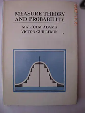 measure theory and probability 1st edition malcolm r adams 0534063306, 978-0534063306