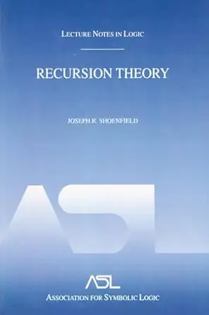 recursion theory 1st edition joseph r r shoenfield 1568811497, 978-1568811499