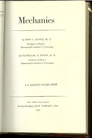 mechanics 1st edition nathaniel h slater, john c , frank 1124158871, 978-1124158877