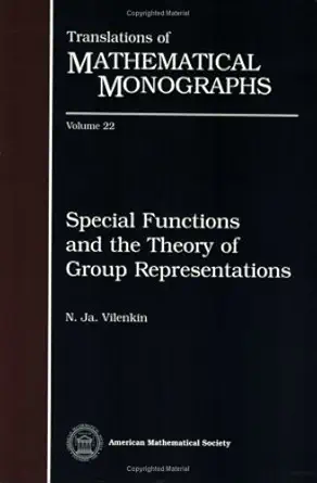 special functions and the theory of group representations 1st edition n vilenkin 0821815725, 978-0821815724