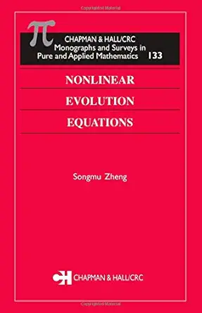 nonlinear evolution equations 1st edition songmu zheng 1584884525, 978-1584884521