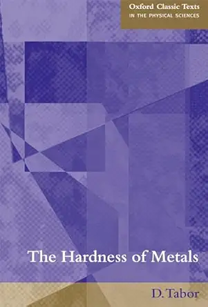 the hardness of metals 1st edition d tabor 0198507763, 978-0198507765