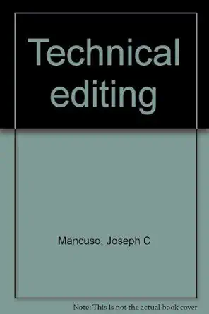 technical editing 1st edition joseph c mancuso 0964375001, 978-0964375000