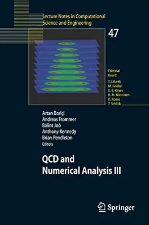 qcd and numerical analysis iii proceedings of the third international workshop on numerical analysis and