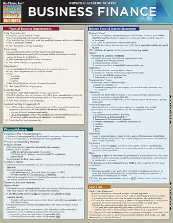 business finance 1st edition inc barcharts 1423208587, 978-1423208587