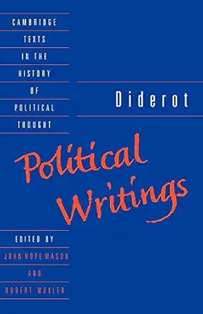 diderot political writings 1st edition denis diderot ,john hope mason ,robert wokler 0521369118,