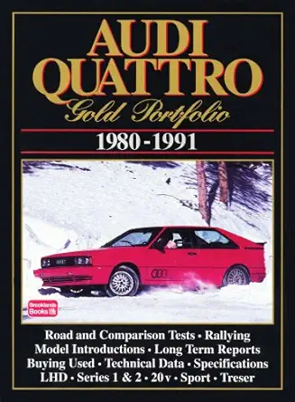 audi quattro 1980 91 gold portfolio 1st edition r m clarke 1855203030, 978-1855203037