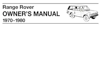 range rover 1970 1980 owners manual part no 606917 1st edition jaguar land rover limited 1855201739,