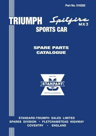 triumph spitfire mk 3 parts catalog 1st edition triumph cars ltd 1870642872, 978-1870642873