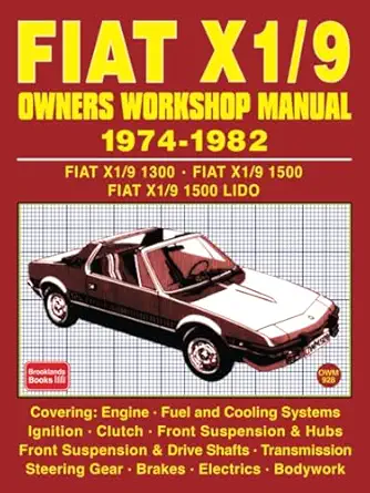 fiat x1/9 owners workshop manual 1974 1982 1st edition autobooks ltd 1855204304, 978-1855204300