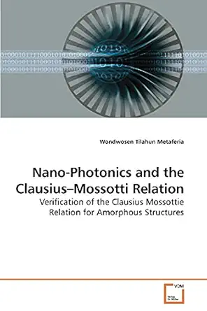 nano photonics and the clausius mossotti relation verification of the clausius mossottie relation for