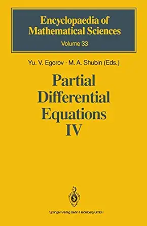 partial differential equations iv microlocal analysis and hyperbolic equations 1st edition yu v egorov ,m a