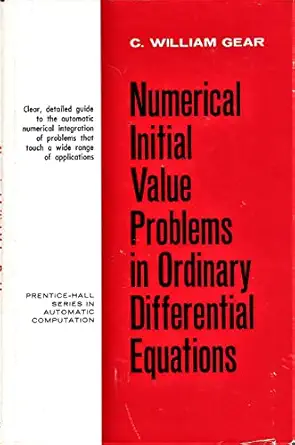numerical initial value problems in ordinary differential equations 1st edition c william gear 0136266061,