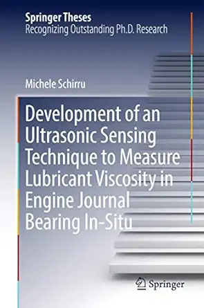 development of an ultrasonic sensing technique to measure lubricant viscosity in engine journal bearing in