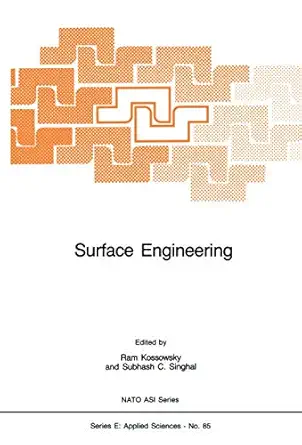 surface engineering surface modification of materials 1st edition r kossowsky ,s c singhal 9024730937,