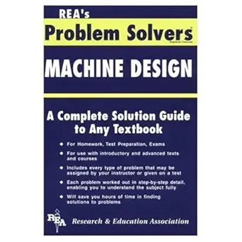 machine design problem solver 1st edition the editors of rea 0878916059, 978-0878916054