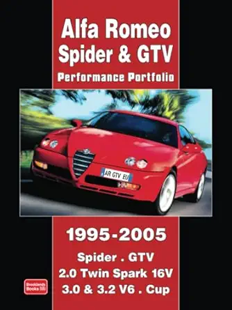 alfa romeo spider and gtv performance portfolio 1995 2005 1st edition brooklands books ltd 1855207044,