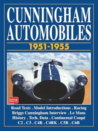 cunningham automobiles 1951 1955 road test book 1st edition brooklands books ltd 1855202042, 978-1855202047