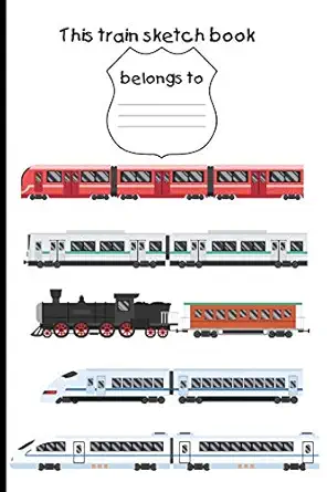 this train sketch book belongs to draw sketch and write journal notebook for kids that love trains subways