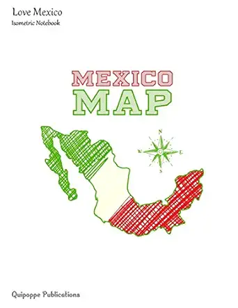 love mexico isometric notebook large triangle sheets notepad for game designers with mexico map in flag
