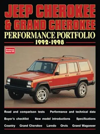 jeep cherokee and grand cherokee 4x4 performance portfolio 1992 98 1st edition r m clarke 1855204169,