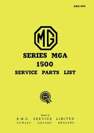 mg series mga 1500 service parts list parts catalogue 1st edition mg cars ltd 1870642562, 978-1870642569