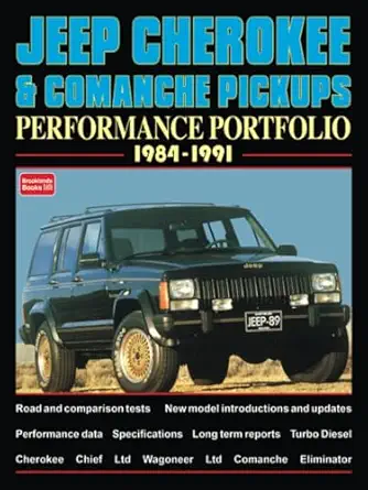 jeep cherokee and comanche pickups perfomance portfolio 1984 199 1st edition brooklands books ltd 1855204207,
