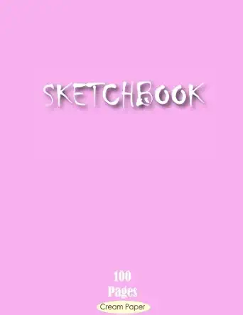 sketchbook blank cream paper 100 pages of 8 x 11 5 inches for drawing graffiti or sketching classic design