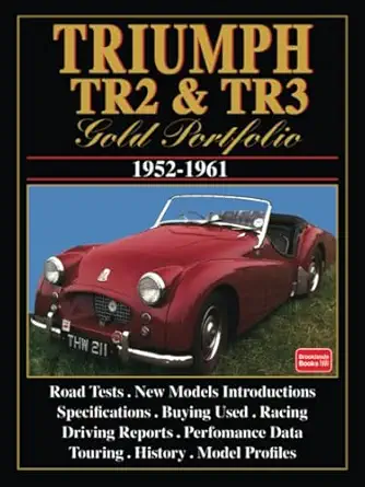 triumph tr2 and tr3 gold portfolio 1952 1961 road test book 1st edition r m clarke ,r m clarke 1855202425,