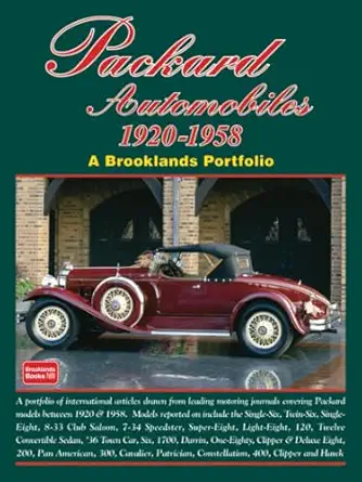 packard automobiles 1920 1958 a brooklands portfolio 1st edition brooklands books ltd 1855209217,