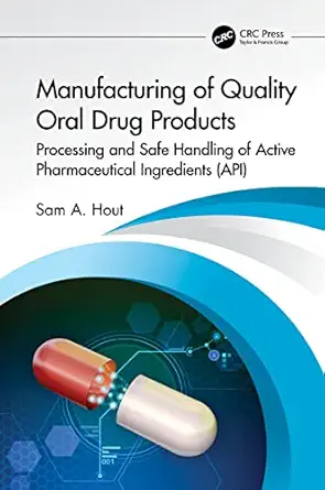 manufacturing of quality oral drug products 1st edition sam a hout 1032124733, 978-1032124735
