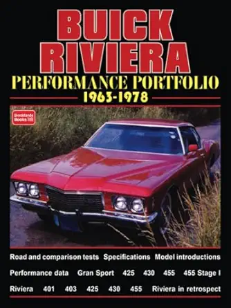 buick riviera performance portfolio 1963 1978 road test book 1st edition brooklands books ltd 1855205351,
