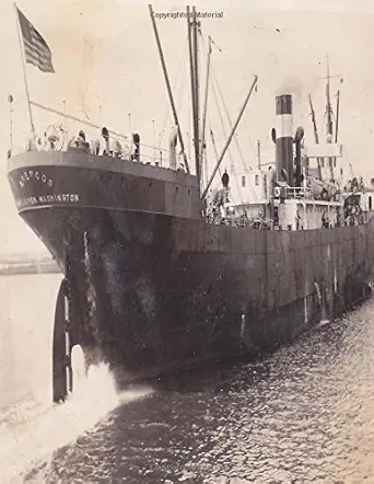 a ship from 1920 a ship pulling into or leaving harbor near houston texas about 1920 1st edition vintage