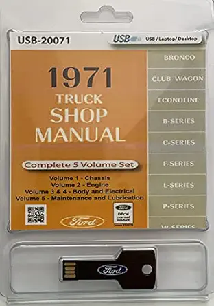 1971 ford truck shop manual 1st edition ford motor company 1603713301, 978-1603713306