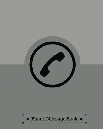 phone message book light and dark grey background cover design telephone memo journal notebook to log track