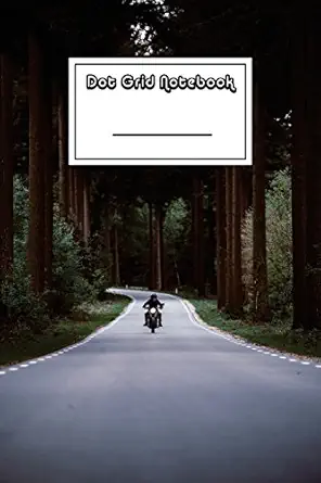 dot grid notebook easy rider on forest road notebook beautiful 100 page dotted bullet work book to write in