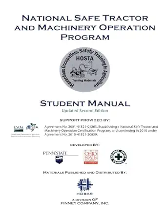 national safety tractor and machinery operation program student manual 1st edition the ohio state university