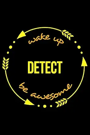 wake up detect be awesome gift notebook for metal detectors blank lined journal medium spacing between lines
