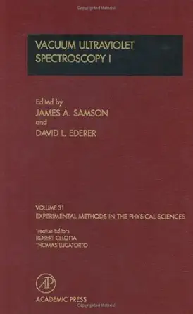 vacuum ultraviolet spectroscopy i 1st edition thomas lucatorto ,marc de graef ,james a samson ,david l ederer