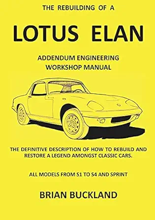 the rebuilding of a lotus elan addendum engineering workshop manual 1st edition brian buckland 3964730009,
