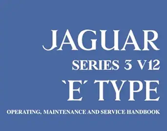 jaguar e type series 3 v12 handbook e160/2 1st edition jaguar cars limited 1855200023, 978-1855200029